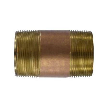 112 X 412 RED BRASS NIPPLE